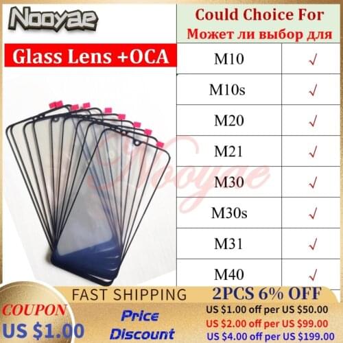 Covered On Digitizer LCD Sensor Panel For Samsung Galaxy M10 M10s M20 M21 M30 M30s M31 M40 Touch Screen Glass lens OCA