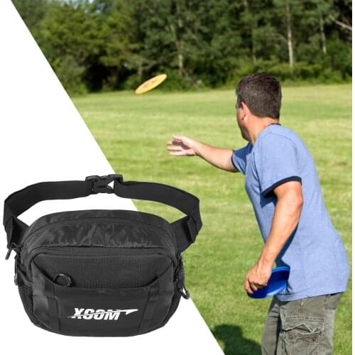 XCOM Disc Golf Bag Adjustable Disc Holder Waist Pack Fits Up to 5 Discs Disc Golf Waist Bag