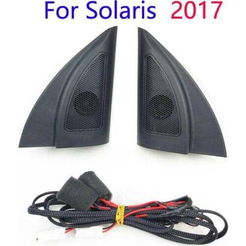 For Solaris 2017 triangle head speakers tweeter car tweeter audio trumpet tweeter with wire