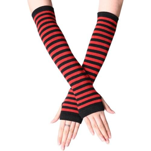 Korean Spring Autumn Cute Knitted Gloves Fingerless Sleeve Half Finger Wrist Cover Fashion Versatile Wrist Cover Winter Gloves