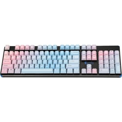 YMDK Sunset Gradient OEM Profile Cherry Profile 108 87 Key Dyed Thick PBT Keycap For MX Mechanical Keyboard Free shipping
