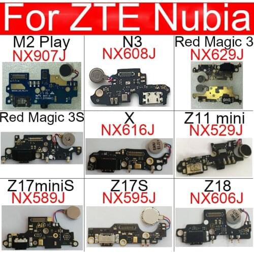 USB Charging Board For ZTE Nubia M2 Play N3 Red Magic 3 3S X Z11 mini Z17 miniS Z17S Z18 Charger Board with Vibrator Repair Part