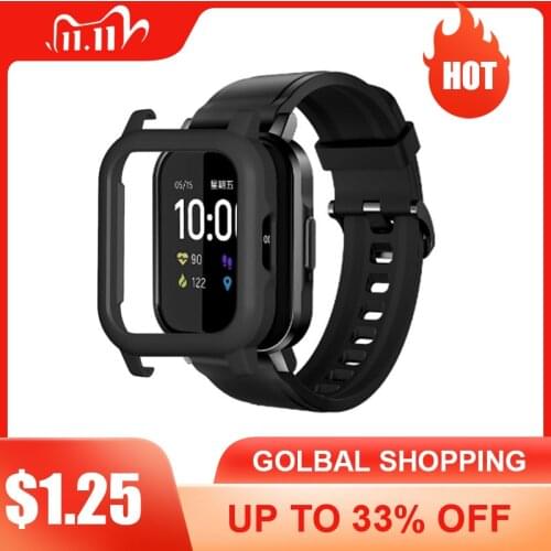 Protective Case Cover for Haylou LS02 Smart Watch Soft TPU Protector Frame for Xiaomi Haylou LS02 Strap Bracelet