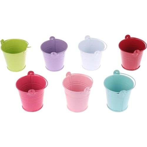 1:6 1:12 Scale Mini Candy Metal Buckets Decoration Miniature Toy Doll Food Kitchen Living Room Accessories for BJD Dollhouse