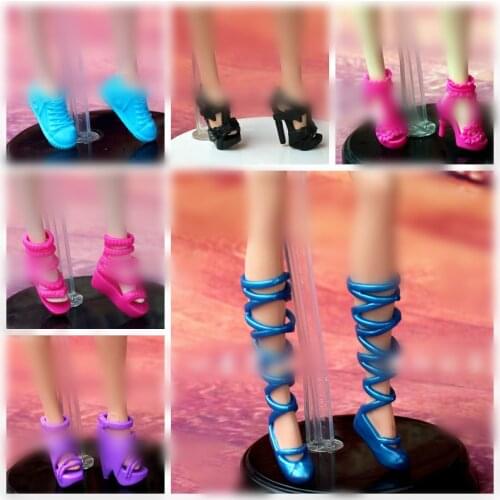1/6 Doll Shoes Mix style High Heels Sandals Boots Colorful Assorted Shoes Accessories For Barbie Doll Baby Xmas DIY Toy