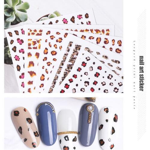 1 sheet Snakeskin 3D Nail Art Stickers Marble Stone Grille Leopard Nail Sticker Decals Japanese Nail Accessories for Nail Decora