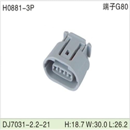 Free shipping 500pcs DJ7031-2.2-21 2.2mm 3Pin AMP Car Electrical Wire Connectors for AUdi,VW，BMW，Honda，Toyota，Ford，Mitsubishi