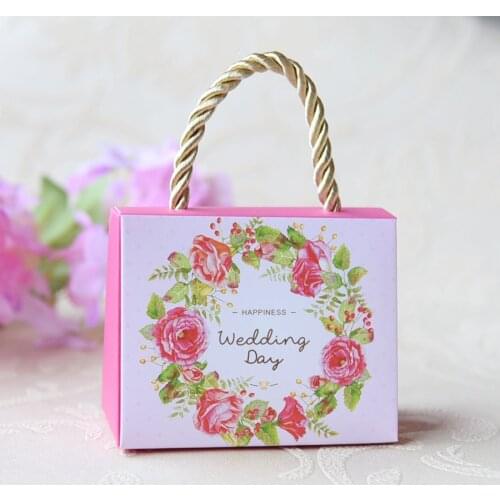 Free DHL 250pcs/lot DIY Portable Happy Wedding Day Candy Box Sweet Love Portable Candy Box Small/Big Size Flower Candy Box