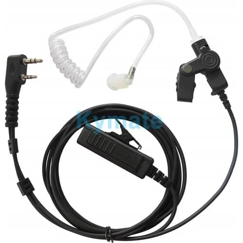Surveillance Acoustic Tube Headset Earpiece Mic for K 2 PIN TK2160 TK3312 TK3170 TK3160 TK2312 NX220 NX320 TK2170 NX420 Radios