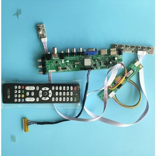 Kit For LP171WX2 TL Digital HDMI 30pin DVB-T2 DVB-T Panel Controller board 17.1" 1440X900 1 CCFL LCD TV VGA USB AV remote Panel