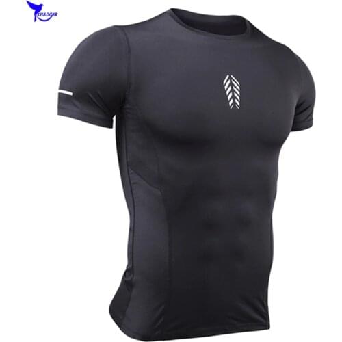 Dry Fit 2019 New Mens Sports T-shirt Short Sleeve Running Shirts Outdoor Jogging Tops Fitness Gym Training Uniform Sportswear