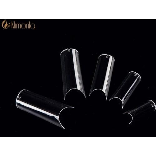 Fake Nails Tips 500 Pcs +50pcs free White/Transparent French Acrylic Nail Art C Curve Tips False Nails Fake Tips High Quality