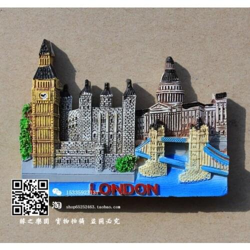 London travel resin refrigerator stickers