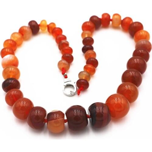 New Natural Stone Beads Strand Statement Chain Chokers Necklace Malachite Agates Turquoises Unakite Women Jewelry 1PCS Wholesale