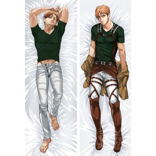 Wholesale Japanese Anime Attack on Titan Mike Zacharias Dakimakura Body Bedding Pillow Cover Otaku Cosplay Huggable Pillowcase