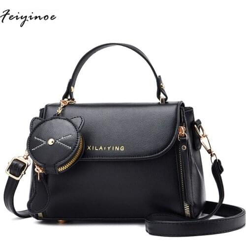 2020 New Fashion Women PU Leather Messenger Bags Crossbody Chain Bag And Handbags With Metal Chain Small Package