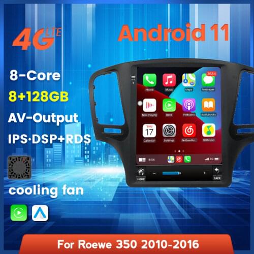 Octa Core 6G+128G DSP IPS Tesla Style Screen Car Stereo Autoradio For Roewe 350 2010-2016 GPS Multimedia Player WIFI 4G LTE RDS