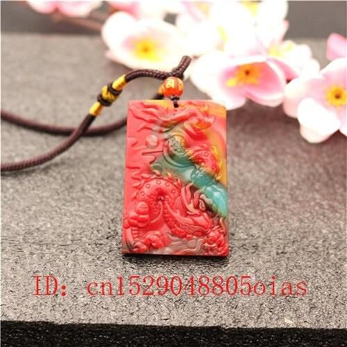 Natural Color Hetian Jade Stone Dragon Pendant Necklace Chinese Jadeite Jewelry Charm Carved Amulet Gifts for Women Men