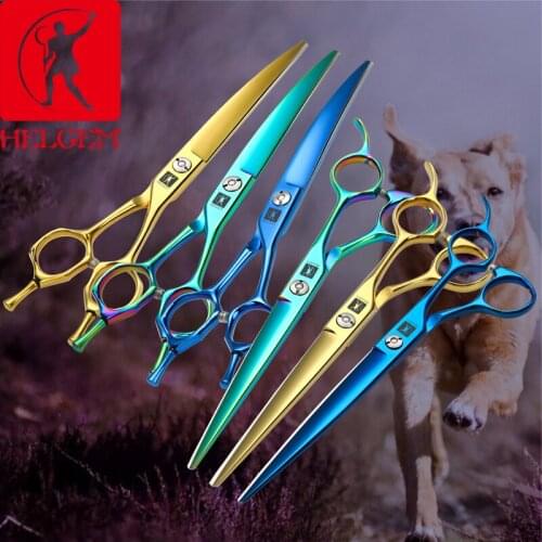 HELGEM Professional Pet Grooming Scissors Dog Cat Hair Shear Sharp Edge For Animal Barber Cutting Tool