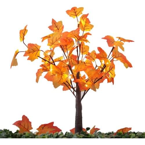 24 Bulbs LED Maple Leaf Branch Tree Lamp Desk Lamp Party Christmas Wedding Harvest Festival Decor Lamps