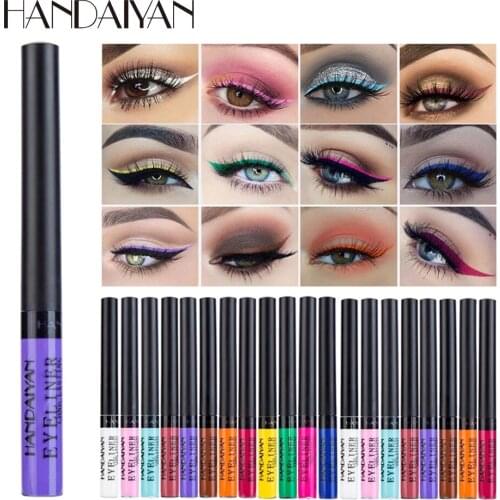 1PC Colorful Eyeliner Pencil Eyes Cosmetics Brown Liquid Eye Liner Pen Makeup Color Eyeliners Waterproof Felt-tip Eyliner