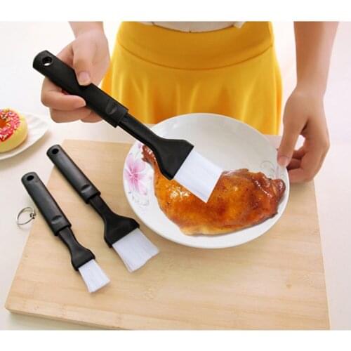 2pcs Cooking Tool Set Heat-resistant Silicone Basting Brush Kitchen Oil Brush Stainless Long Handle BBQ Cake Oil Brush Pastry