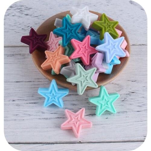 Baby Toys 3pcs/5pcs/10pcs Food Grade Silicone Beads Chewable Teether For Teeth Silicone Pacifier Clip Beads DIY Jewelry Bracelet