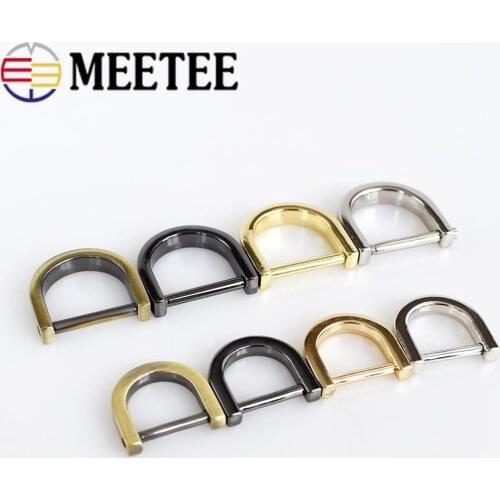 4/10pcs Meetee 1.5/2cm Metal Bag Belt O D Ring Buckles Removable Screw Detachable for Handbag Clip Bag Parts Accessories H6-3