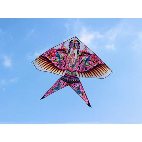 Free shipping high quality children sand swallow kite wheel with 100m handle line kite fabric ripstop kite factory outdoor toys