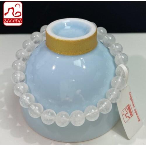 Baceda give inspiration, clarity, and strength Natural Crystals of White Phantom Bracelet with Box and Certificate