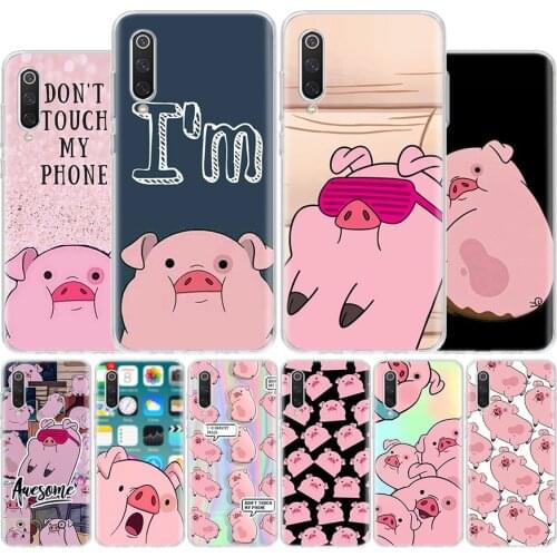 Cartoon Cute Pink Pig Cover Phone Case For Xiaomi Redmi Note 10 9 9S 8T 8 7 6 5 9A 6A 7A 8A 9C K20 S2 Pro Luxury Soft Coque