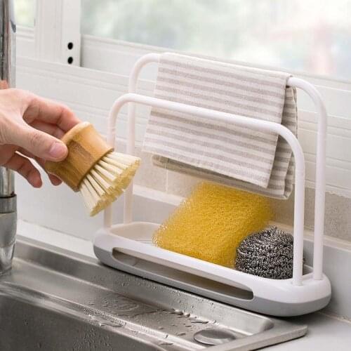 Sponge holder kitchen Rag storage multifunctional adjustable sink rack storages racks household kitchen supplies convenience coz