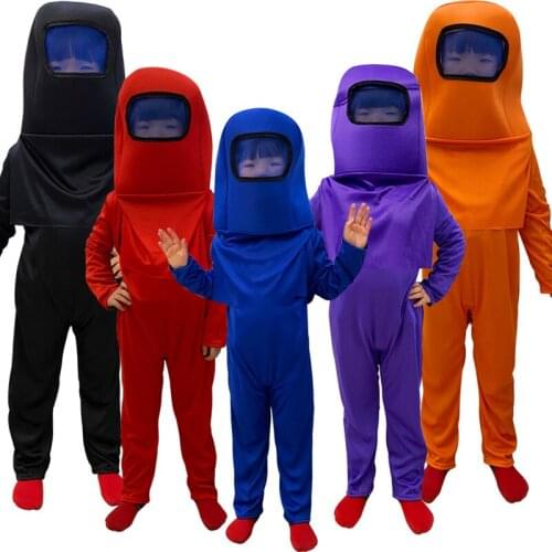Children Game Space Kill Costume Anime Among Us Carnival Cosplay Jumpsuit Kids Halloween Dress Up Mask Backpack Bodysuit New