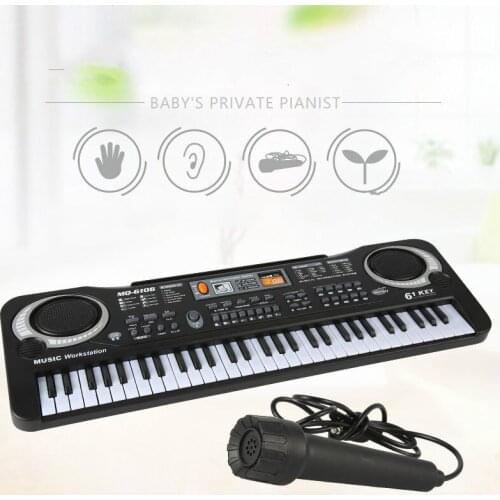 Childrens private electroanic piano with microphone piano multi-function 61 keys baby studio music toy