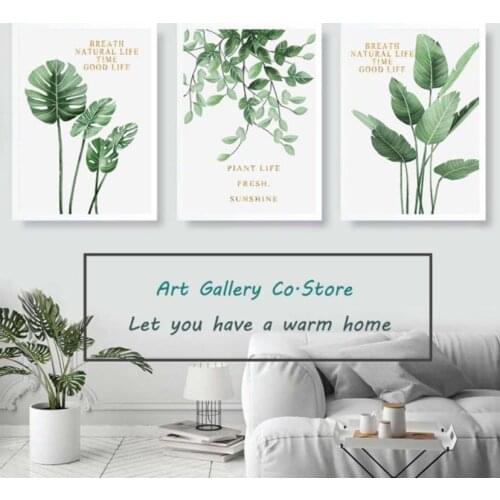 DIY Plant Leave Canvas Diamond Painting Wall Art Cross Stitch Picture Room Decor Drill Embroidery GJ742