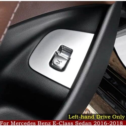 For Mercedes Benz E-Class W213 2016 2017 2018 ABS Pearl Chrome Rear Trunk Tail Door Switch Button Cover Trim Kit