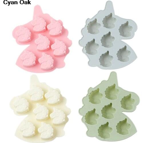 Unicorn Cake Jelly Cookies Soap Mold Tray Silicone Mold For Soap Mousse Pastry Tools Chocolate Baking Mould Cake Decorating Tool