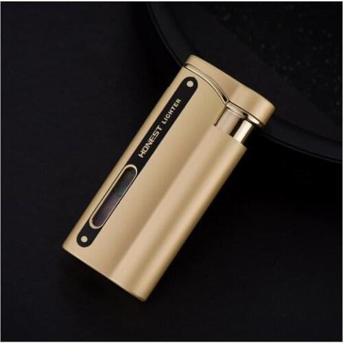 Honest Gas Lighter Red Flame Windproof Outside ignition Tool Kitchen Accessories Cigar Lighter With Original Gift Box
