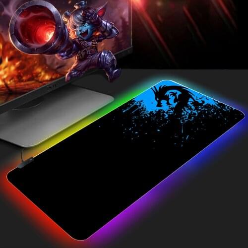 Gaming RGB Mouse Pad Computer Gamer Mousepad Large Game Rubber No-slip Mouse Mat Anime Big Mause Pad for PC keyboard mouse pad