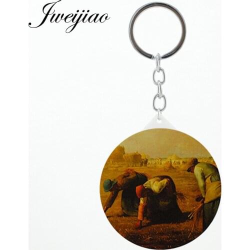 JWEIJIAO impressionism Famous paintings van gogh ART portrait Key Holders Purse Mirror 1pic sell custom photo espejo PE59