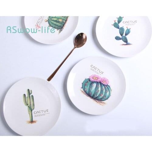 Ceramic Plate Creative Salad Plate Dish Household Ceramic Tableware Dishware Set For Home Kitchen Supplies