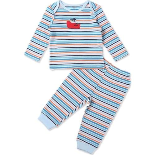 Cartoon Babys Sets Cotton Full Sleeve Kids Boys Outfits Toddler O-neck Sleepwear Clothing Infant Underwears Baby Girl Clothes