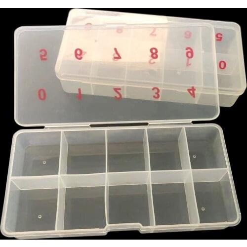 1 Pc Nail Art Compartment Storage Box Acrylic Clear Plastic Empty False Nails Accessorise Case Container Sewing false case