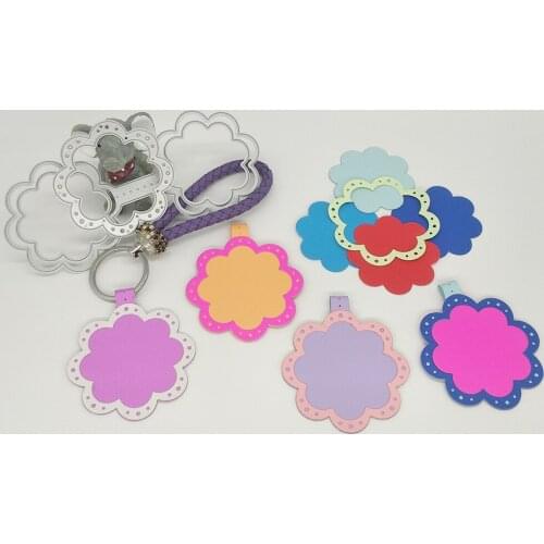 Round keychain pendant metal cutting mold, scrapbook, photo frame, photo album decoration, DIY, handmade art