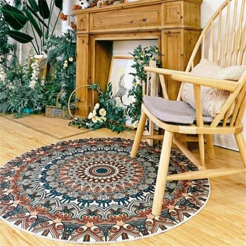 Nordic Style Round Carpets for Large Living Room Washable Non-slip Hall Home Decoration Lounge Rug Bedroom Classical Floor Mat