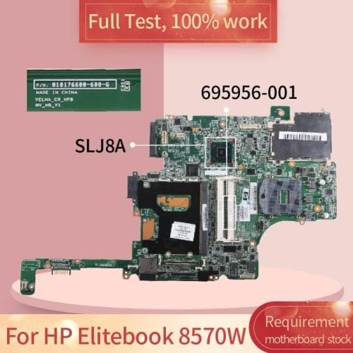 For HP Elitebook 8570W 010176600 695956-001 SLJ8A DDR3 690643-001 Notebook motherboard Mainboard full test 100% work