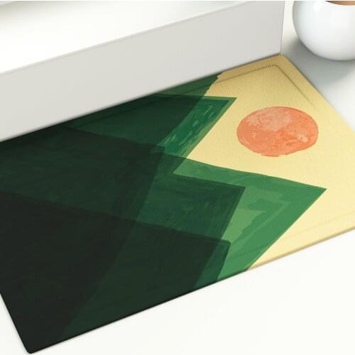 Living Room Floor Mat Kitchen Bedroom Bathroom Decoration Illustration Area Rugs Rectangular Anti Slip Pattern Printed Carpet