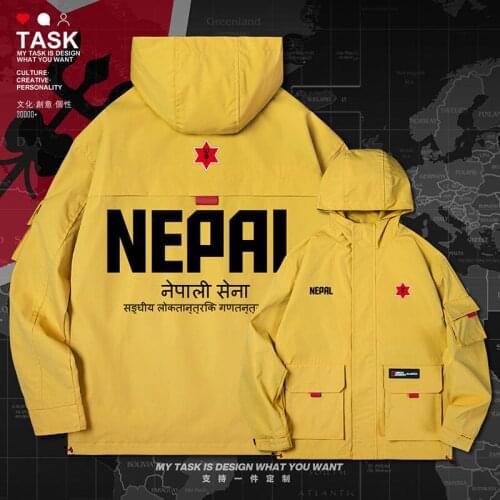 Nepal NPL Nepali Nepalese NP men jacket hooded Land Force logo army fan mens chaquetas hombre mens clothing autumn clothes