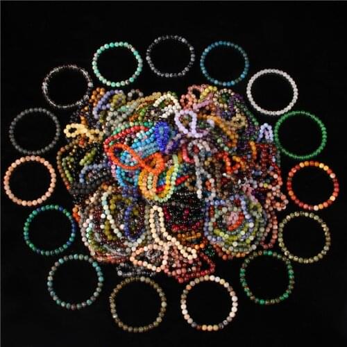 Wholesale 6mm Energy Bracelets 100% Natural Stone Beads Healing Bracelet Meditation Men Women Bracelet Healthy Yoga Jewelry Gift