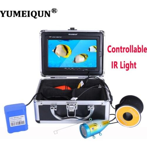 YUMEIQUN 15/30/50M Underwater Camera For Fishing 7 Inch LCD Monitor Fish Camera Waterproof HD 1000TVL Controllable Infrared LED